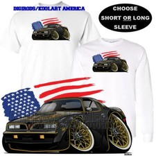 Pontiac Firebird Trans Am Gold Black Movie DigiRods #2 Cartoon Car T Shirt