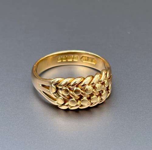 Vintage 18ct gold - gold, ring