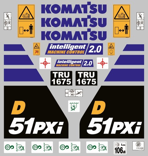 Komatsu d51pxi decals - d51pxi,