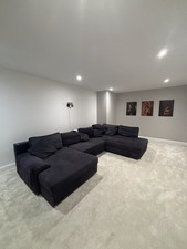 Large black Corner sofa