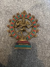 Vintage 15cm Brass Nataraja