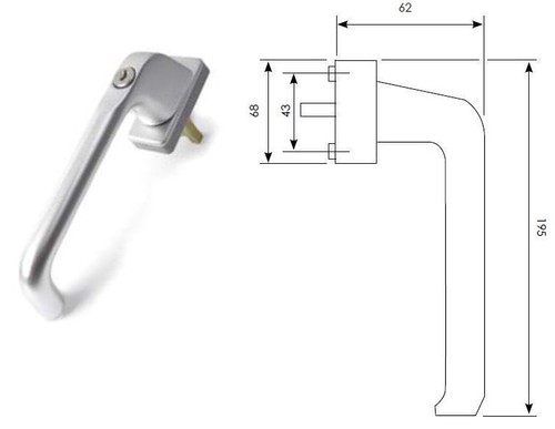 Sliding patio door - handle, tilt