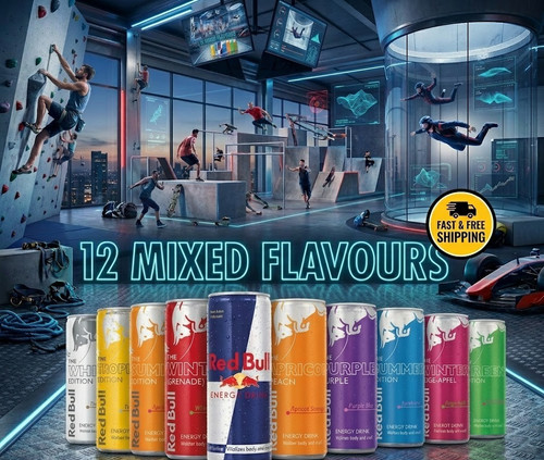 Red bull energy drink 250ml - red,