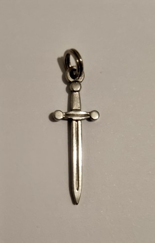 Stainless steel sword pendant - stainless,
