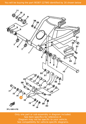 Yamaha collar 90387 127w0 oem - yamaha,