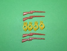 Timpo Toys 8 Wild West Accessories 4x Winchester 4x Scarves Yellow