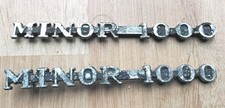 Austin Morris Minor 1000 Pair of Metal Bonnet Side Badges FREE UK POST