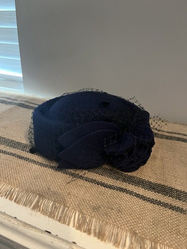 Rzta navy felt wool hat - navy, net