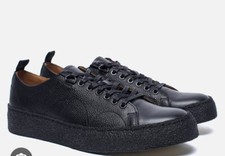 Fred Perry George Cox Creeper Scotch Leather Lace-up Sneakers Black Size uk 7