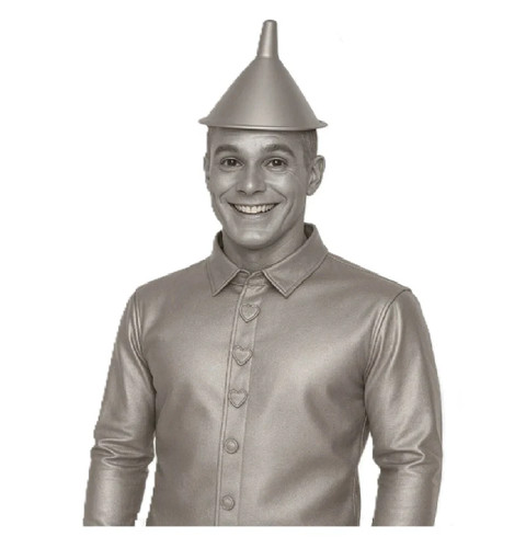Tin man silver funnel hat - funnel,