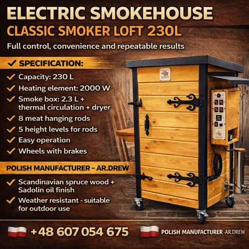 Electric smoker 230l - electric, heavy