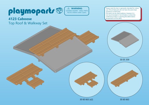 Playmobil train roof - roof, &