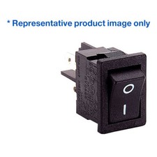 Bulgin H8500XBAAA SPST Non Illuminated Off-On Black Panel Mount Rocker Switch