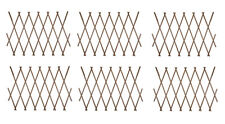 Plastic Wall Trellis Garden PVC Expanding Plants Fence Panel 6ft x 40cm Brown x6