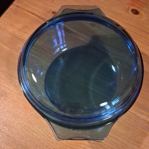 Vintage blue pyrex glass - blue,