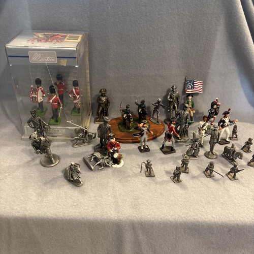 Pewter soldier figurines - pewter,