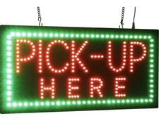 Pick Up Here Sign, TOPKING Signage, LED Neon Open Store Window 48cm Light Shop
