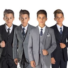 Boys Slim Fit Suit, Navy Suit