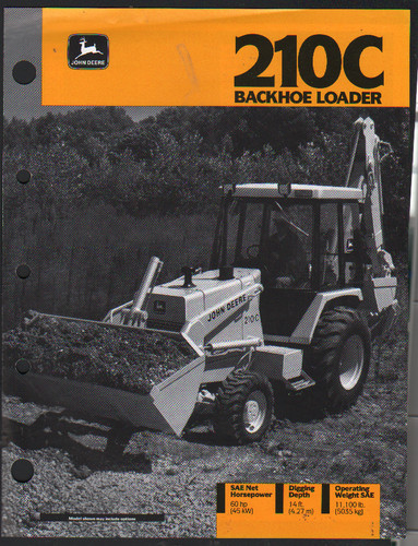 John deere 210c backhoe - john, "210c"