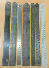 Vintage Steel Rulers, Inc.,Rabone Chesterman,Starrett, Smallwood,Hockley Abbey×7