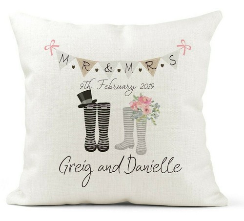 Personalised cushion wedding - personalised,