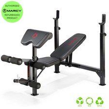 Olympic Weight Bench Leg Developer Adjustable Bicep Pad Extra Wide Marcy BE5000