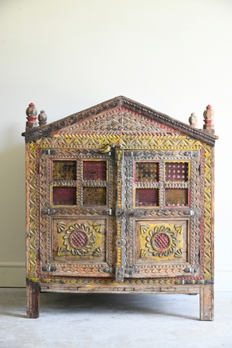 Polychrome indian cupboard - indian,