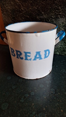 Vintage enamel bread - enamel, tin