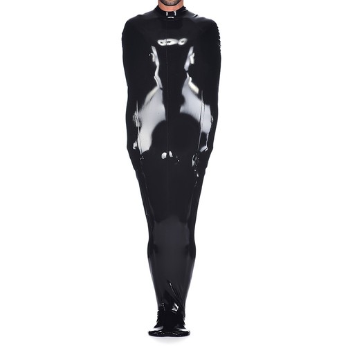 Black latex sleeping bag with - latex,