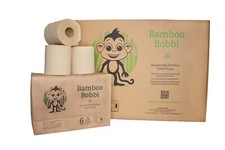 Bamboo Bobbi 100% Eco Toilet Tissue Paper Roll, 48 Rolls, 3 Ply, Soft Unbleached