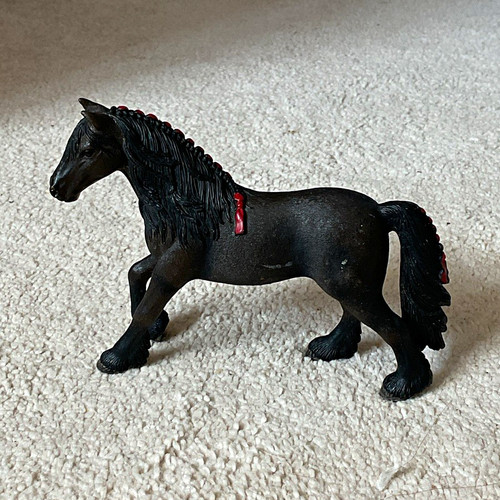 Black schleich friesian - , horse