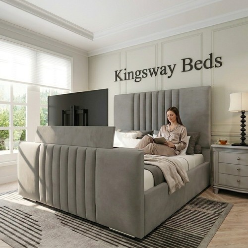 Eva upholstered bed frame - tv,