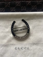 Rare Yves Saint Laurent YSL Brooch Pin with Crystals Silver Tone