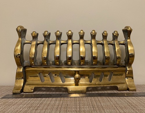 Vintage cast brass fireplace - brass,