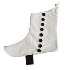 White Spats with Black Buttons – Highland Dress Pipe Band Gaiters