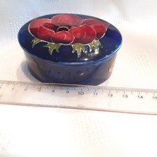 Moorcroft Red Hibiscus Lidded