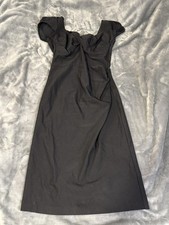 Stop Staring! Alicia Estrada Dress Womens 14 Black Puff Sleeve Wiggle Made USA