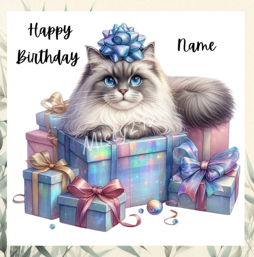 Personalised ragdoll cat happy - personalised,