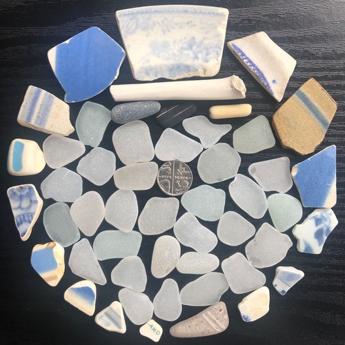Pieces sea pottery glass - 50,