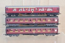 TRIANG HORNBY LIMA RAKE of 3 BR MAROON MK1 2nd CLASS & COMPOSITE COACH ol