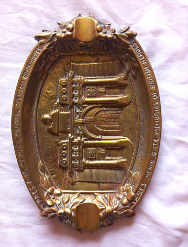 Menin gate brass oval - menin,