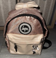HYPE Disney Minnie Glam Mini Backpack Rose Gold Sequins VGC