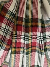 FABULOUS CREAM/ RED/ GREEN RUSTIC WOOL STYLE SINGLE DOOR CURTAIN 