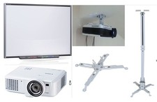 77" SB680 SMART Board Interactive Whiteboard HDMI Projector & Ceiling Mount