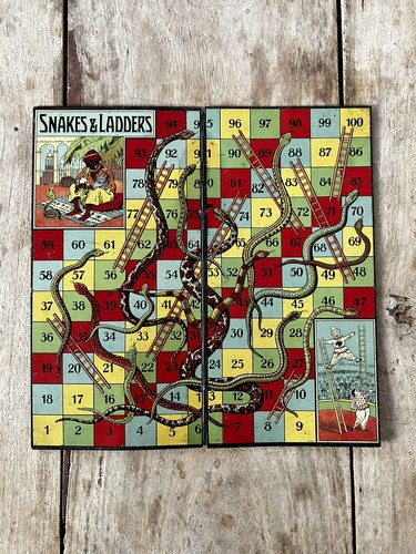 Vtg board game snakes and - vtg,