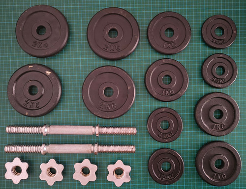 Adjustable cast iron dumbbell - iron,