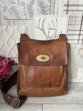 Genuine Mulberry Large Antony Oak Tan Leather Cross Body Bag Messenger