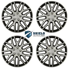 Wheel Trims 16" Hub Caps Dakar NC Plastic Covers Set of 4 Black Silver Fit R16