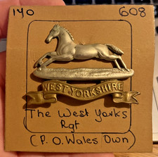 WW1 (POW Own) West Yorkshire Regiment Cap Badge, Slider, Genuine.