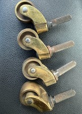 4 Vintage Solid Brass Stem